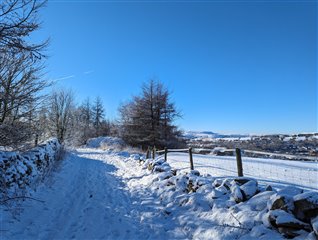 snowy bridleway